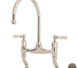 Ionian Pewter Mixer Tap/White Porcelain