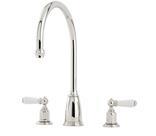 Athenian Three Hole Mixer SatinBrass/White