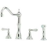 Provence 4 Hole Sink Mixer Aged Brass/