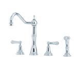 Provence 4 Hole Sink Mixer Pewter/Metal
