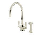 Oberon Monobloc SinkMixer `C' Spout Pewter