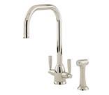 Oberon Monobloc SinkMixer `U' Spout Pewter