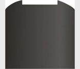 CDA 90CM Curved Black Glass Back Panel