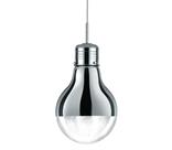 Edison Pendant, 1xE27, Chrome/Clear
