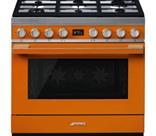 Smeg 90cm Portofino Orange Cooker