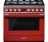 Smeg 90cm Portofino Red Cooker with