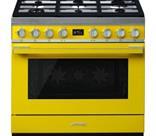Smeg 90cm Portofino Yellow Cooker