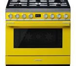 Smeg 90cm Portofino Yellow Cooker