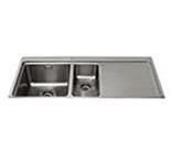 CDA One and a Half Bowl Flush-Fit Sink