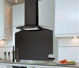 60cm Curved Glass Hood Black