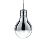 Edison Pendant, 1xE27, Chrome/Clear